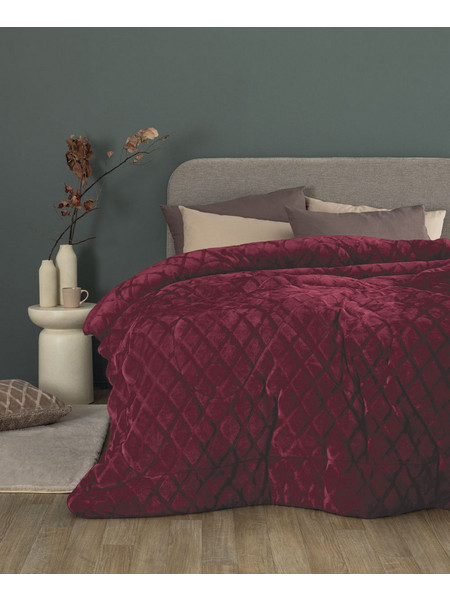 Palamaiki Κουβερτοπάπλωμα Υπέρδιπλο Hollowfiber 220x240 Nadine 5 Bordo