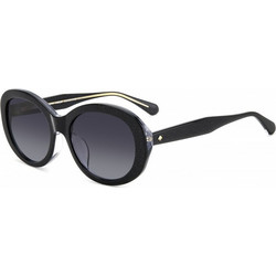 Kate Spade AVAH-F-S-807 Γυναικεία Γυαλιά Ηλίου Οβάλ Κοκάλινα Μαύρα με Μαύρο Φακό