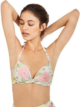 Ysabel Mora Bikini Set με Ενίσχυση Brazil Floral Πράσινο Mint Ροζ 81969-81971