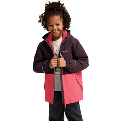 Jack Wolfskin Παιδικό Μπουφάν Χειμωνιάτικο Softshell Αδιάβροχο Αντιανεμικό Μπορντό Φούξια A65320-I0116