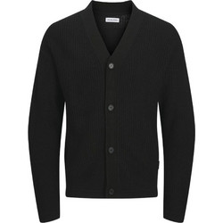 Jack & Jones Ανδρική Ζακέτα Πλεκτή με Κουμπιά Μαύρη 12278960