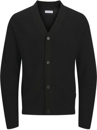 Jack & Jones Ανδρική Ζακέτα Πλεκτή με Κουμπιά Μαύρη 12278960