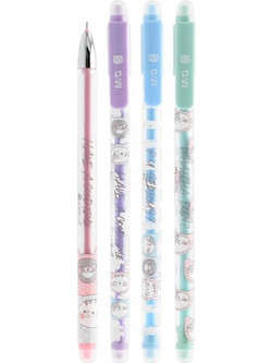 M&G Cats Στυλό Gel που Σβήνει 0.5mm Μπλε Διάφορα Σχέδια AKP65872