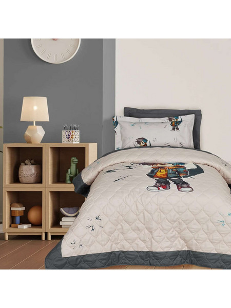 Das Home Παιδικό Κουβερλί Μονό Microfiber 160x220 4939 Μπεζ Χακί