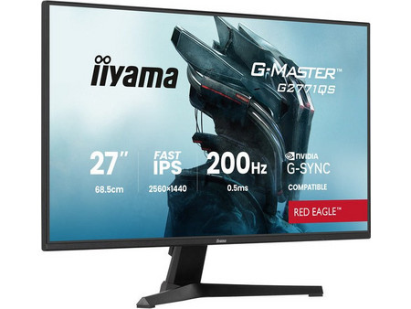 iiyama G-Master G2771QS-B1 IPS HDR Gaming Monitor 27" 2560x1440 QHD 200Hz 0.5ms