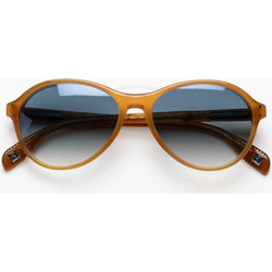 Alexander McQueen 1968 128 Ανδρικά Γυαλιά Ηλίου Aviator Κοκάλινα Κίτρινα με Μπλε Φακό