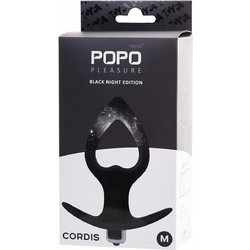 ToyFa Popo Cordis Medium Πρωκτική Σφήνα Ασύρματη με Δόνηση Μαύρη 39-731436