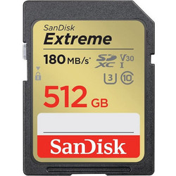 Sandisk Extreme SDXC 512GB Class 10 U3 UHS-I 180MB/s