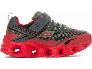 Skechers Vortex 2.0 Παιδικά Sneakers με Φωτάκια Ανθρακί Κόκκινα 400605L-RDCC