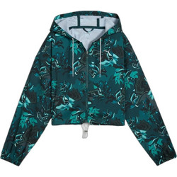 Puma Green Terrains Γυναικεία Ζακέτα Φούτερ Κοντή με Κουκούλα και Φερμουάρ Κυπαρισσί 527493-75