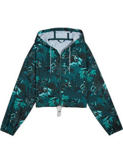 Puma Green Terrains Γυναικεία Ζακέτα Φούτερ Κοντή με Κουκούλα και Φερμουάρ Κυπαρισσί 527493-75