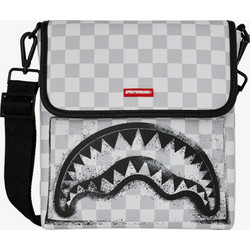 Sprayground Red Stencil Shark Ανδρική Τσάντα Ώμου / Χιαστί Γκρι 910B8255NSZ