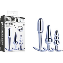 NMC Hardware Gear II Σετ Πρωκτικές Σφήνες Ασημί 3τμχ