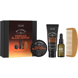 Scottish Fine Soaps Thistle & Black Pepper Complete Beard Care Kit