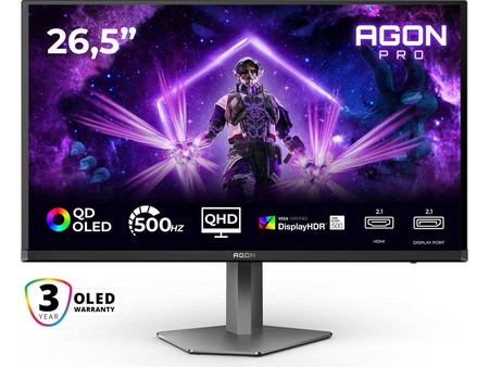 AOC AG276QKD2 OLED HDR Gaming Monitor 27" 2560x1440 QHD 500Hz 0.03ms