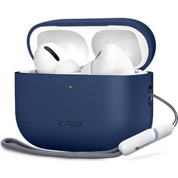 Tech-Protect Θήκη Σιλικόνης με Γάντζο για Apple AirPods Pro 3 Navy Μπλε