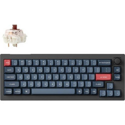 Keychron V2 Max QMK/VIA Ασύρματο Μηχανικό Gaming Πληκτρολόγιο 65% με Gateron Jupiter Brown Διακόπτες Black