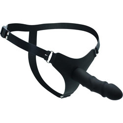 Rimba Latex Harness Strap On με Dildo 14cm Μαύρο R9101