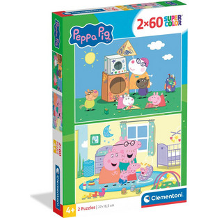 Παιδικό Puzzle Clementoni Super Color Peppa Pig 2x60 Κομμάτια 24833