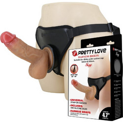 Pretty Love Fogg Εσώρουχο Strap On με Dildo 17.3cm Tan