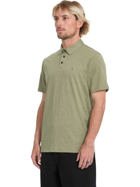 Volcom Ανδρική Μπλούζα Polo Κοντομάνικη Χακί A0112611-TYM