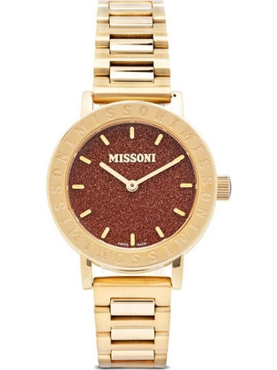 Missoni M2 Swiss Made Γυναικείο Ρολόι με Χρυσό Μεταλλικό Μπρασελέ MWECA0423