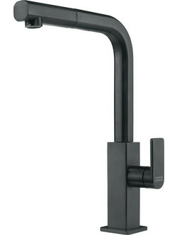 Franke Mythos 3156601064 Μπαταρία Κουζίνας Πάγκου Διπλής Παροχής Ανάμεικτη με Ντουζ Μαύρη