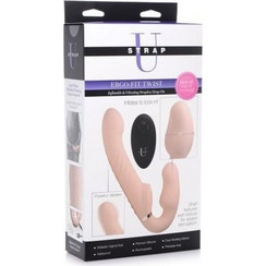 Strap U Swirl Strapless Strap On 24cm με Δόνηση Flesh