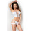 Chilirose Σετ Sexy Εσώρουχα See Through Λευκά CR4606