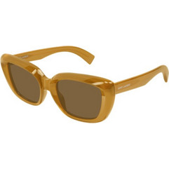 Saint Laurent SL857 004 Γυναικεία Γυαλιά Ηλίου Πεταλούδα Κοκάλινα Πορτοκαλί με Καφέ Φακό