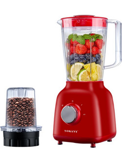 Sokany SK-03041 500W 6L Μπλέντερ για Smoothie με Γυάλινη Κανάτα 1.6lt 500W