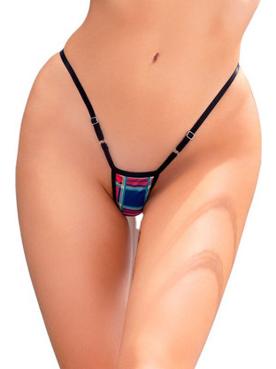 Chilirose Γυναικείο Sexy String Navy Μπλε Κόκκινο D-239040 CR-4473