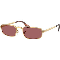 Ray-Ban RB3927 001AF Γυναικεία Γυαλιά Ηλίου Ορθογώνια Μεταλλικά Χρυσά με Ροζ Φακό