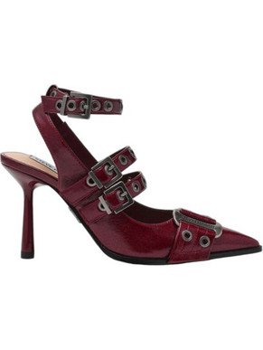 Steve Madden Surpass Γόβες Slingback Δερμάτινες με Τακούνι Στιλέτο Μπορντό 11003688