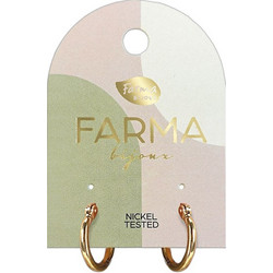 Farma Bijoux Γυναικεία Σκουλαρίκια Κρίκοι από Ορείχαλκο Xρυσά BECG883