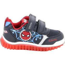Geox Spider-Man Παιδικά Sneakers με Φωτάκια Navy Μπλε Κόκκινα B655ZC0BC14CF44D