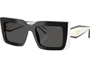 Prada PRD01S 20G08Z Γυναικεία Γυαλιά Ηλίου Πεταλούδα Κοκάλινα Μαύρο Άσπρο με Μαύρο Φακό