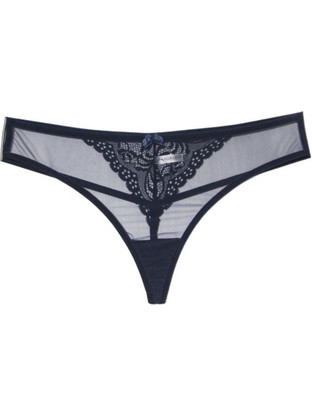 Cottonhill Γυναικείο Sexy String με Δαντέλα Navy Μπλε CH4344