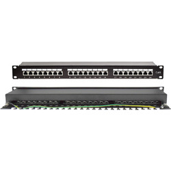 04-001-008 Ethernet Patch Panel Rack 1U 19" Cat.6a Shielded STP