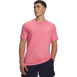Under Armour Sportstyle Left Chest Logo Ανδρικό Αθλητικό T-Shirt Φούξια 1326799-604