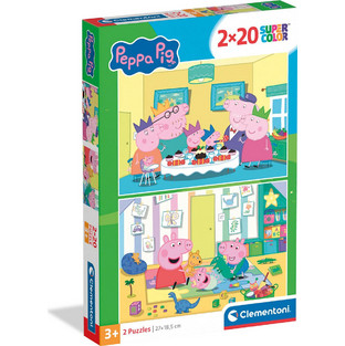 Παιδικό Puzzle Clementoni Super Color Peppa Pig 2x20 Κομμάτια 24831