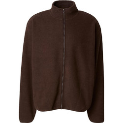 Def Ανδρική Ζακέτα Fleece με Φερμουάρ Καφέ DFJA076-14274