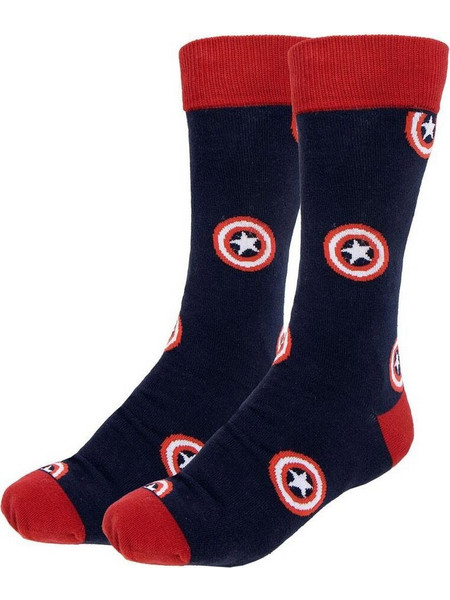 Cerda Marvel Captain America Avengers Ανδρικές Κάλτσες Ψηλές με Σχέδια Navy Μπλε 2900002538