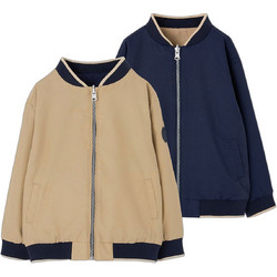 Boboli Παιδικό Μπουφάν Bomber Μπεζ Navy Μπλε 873086-7399