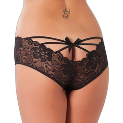 Rimba Amorable Γυναικείο Sexy Slip με Δαντέλα Μαύρο 8718924221396
