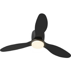 HOMCOM B31-517V00BK Ανεμιστήρας Οροφής 115cm 50W με Φως & Τηλεχειριστήριο Μαύρος