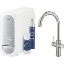 GROHE Blue Home Super 31455DC1 Μπαταρία Κουζίνας Πάγκου Τριπλής Παροχής Ανάμεικτη Inox