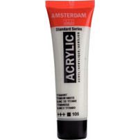 Royal Talens Amsterdam 105 Titanium White Ακρυλικό Χρώμα Ζωγραφικής 20ml