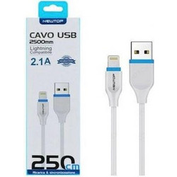 Newtop CU09 USB-A to Lightning Cable 2.5m White 876199