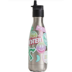 Chilly's Rebel Παιδικό Παγούρι Θερμός Ανοξείδωτο BPA Free με Καλαμάκι Ασημί 350ml